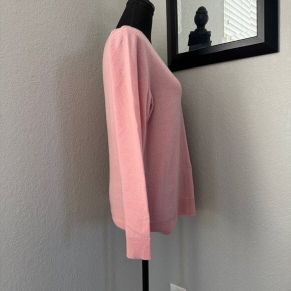 APT 9 Cashmere Crew Neck Sweater Pink Large - Picture 3 of 10